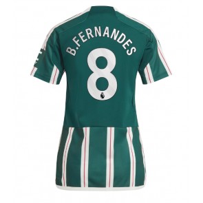 Manchester United Bruno Fernandes #8 Dámské Venkovní Dres 2023-24 Krátký Rukáv
